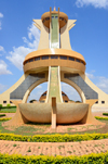 Ouagadougou, Burkina Faso: Martyr's Monument aka Monument to the National Heroes in vibrant light, Ouaga 2000 quarter, an elite diplomatic and residential area - Monument des Martyrs / Mémorial aux Héros nationaux - photo by M.Torres