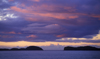 Aisén region, Chile: island silhouettes and the Pacific Ocean at sunset- photo by C.Lovell