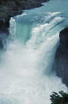 Torres del Paine National Park, Magallanes region, Chile: Salto Grande, waterfall on the world's shortest river from Lake Nordenskjöld to Lake Pehoé - cascada - Chilean Patagonia - photo by C.Lovell