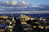 Punta Arenas, Magallanes region, Chile: Avenida Colón and ships in the Strait of Magellan - photo by C.Lovell