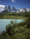 Torres del Paine National Park, Magallanes region, Chile: Cuernos del Paine - the Horns of Paine peaks seen from above Lake Nordenskjöld – Chilean Patagonia - photo by C.Lovell