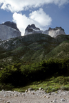 Torres del Paine National Park, Magallanes region, Chile: the ‘Horns’ - Cuernos del Paine from Refugio Los Cuernos - Chilean Patagonia - photo by C.Lovell