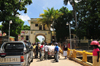Dajabón, Dominican Republic: first glance of the Dominican republic, after crossing the gate on the river Massacre bridge - customs office - photo by M.Torres