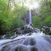 Germany - Bad Urach - Baden-Württemberg: Uracher waterfall in the Maisental, Swabian Alb plateau - photo by W.Allgower