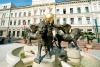 Hungary / Ungarn / Magyarország - Szeged: winged lions fountain -  Klauzál square (photo by Miguel Torres)