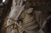 India - Srirangam / Thiruvarangam (Tamil Nadu): horse sculpture - Sri Ranganathaswamy Temple / Karyatidenplastik - photo by W.Allgöwer