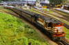 India - Tamil Nadu - Madurai: train leaving the station - photo by W.Allgöwer
