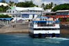 Dzaoudzi, Petite-Terre, Mayotte: ferry - stern of the Salama Djema IV - quai Issoufali - embarcadère de la barge - photo by M.Torres