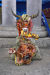 A wood sculpture inspired on the Devils and Congos tradition. Portobello, Colón, Panama, Central America - photo by H.Olarte