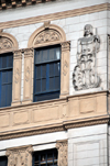 Lima, Peru: art deco detail - façade on Miró Quesada st - photo by M.Torres