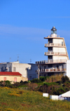 Porto Torres / Pòltu Tòrra, Sassari province, Sardinia / Sardegna / Sardigna: lighthouse for the shipping of the Golfo dell'Asinara - photo by M.Torres