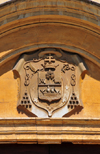 Sassari / Tàthari, Sassari province, Sardinia / Sardegna / Sardigna: coat of arms - church of San Giuseppe - Via Giorgio Asproni - photo by M.Torres