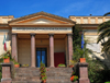 Sassari / Tàthari, Sassari province, Sardinia / Sardegna / Sardigna: National Archaeological and Ethnographic Museum G.A. Sanna - Via Roma - Museo Nazionale Archeologico ed Etnografico - Palladian villa of Giovanni Sanna, a mining engineer - tetrastyle Ionic portico - photo by M.Torres