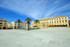 Sassari / Tàthari, Sassari province, Sardinia / Sardegna / Sardigna: Piazza d' Italia - Palazzo della Provincia and Portici Crispo - photo by M.Torres