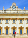 Sassari / Tàthari, Sassari province, Sardinia / Sardegna / Sardigna: Piazza d' Italia - Sciuti Palace / Palazzo della Provincia - neoclassical architecture - photo by M.Torres