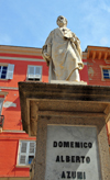 Sassari / Tàthari, Sassari province, Sardinia / Sardegna / Sardigna: statue of Domenico Alberto Azuni, jurist and author born in Sassari - Pizza Azuni - photo by M.Torres