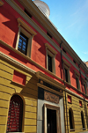 Sassari / Tàthari, Sassari province, Sardinia / Sardegna / Sardigna: municipal theatre - Teatro Civico - façade on Via Sebastiano Satta - architect Giuseppe Cominotti - photo by M.Torres